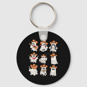 Llavero Retro Western Halloween Cowboy Ghost Collage Spook