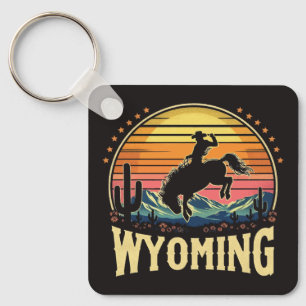 Llavero Retro Wyoming Cowboy