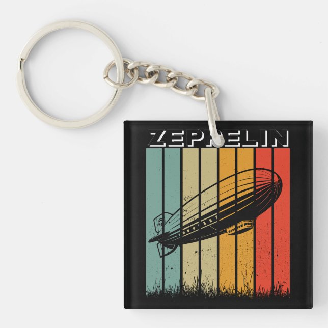 Llavero Retro Zeppelin Dirigible Airship Zepelin Zepplin (Frente)