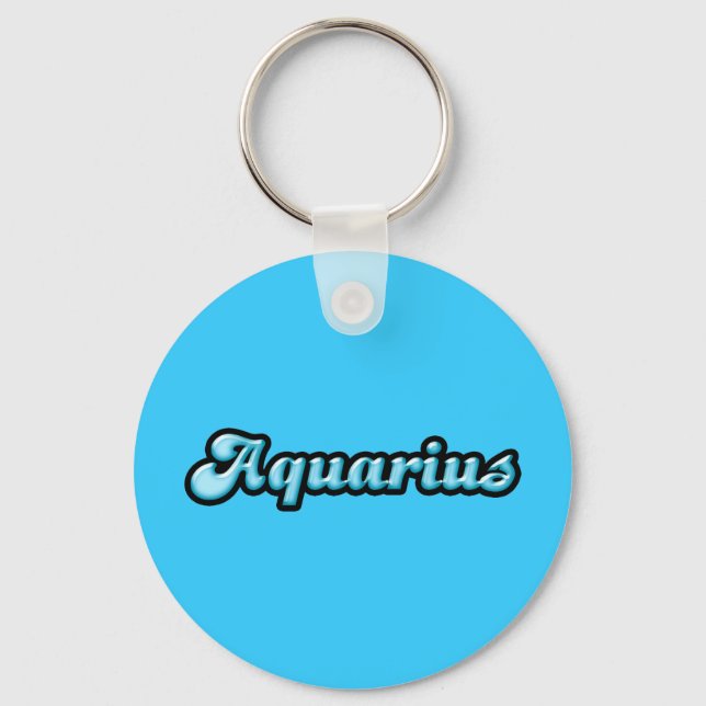 Llavero Retro Zodiac Aquarius (Anverso)