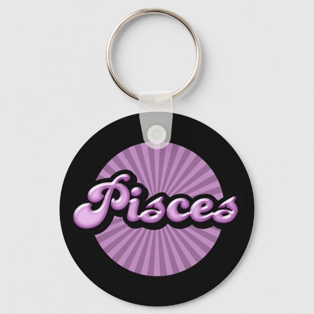 Llavero Retro Zodiac Pisces (Anverso)