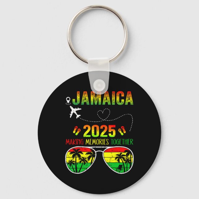 Llavero Reunión familiar de Jamaica 2025 haciendo Recuerdo (Anverso)