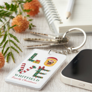 Llavero Reunión Familiar de Navidad Recuerdo Personalizado
