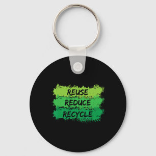 Llavero Reutilizar Reducir la Gracia del Reciclaje Ecológi