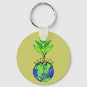 Llavero Reutilizar Reducir Reciclar Árbol Tierra Globo