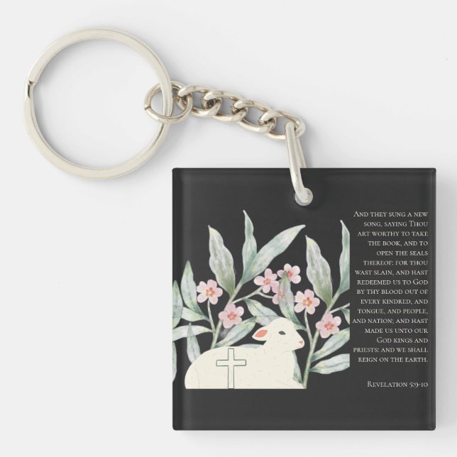 Llavero Revelation 5 Redeemed Black Square Keychain (Frente)