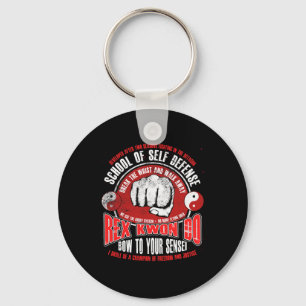 Llavero Rex Kwon Do Funny Karate Martial Arts Retro