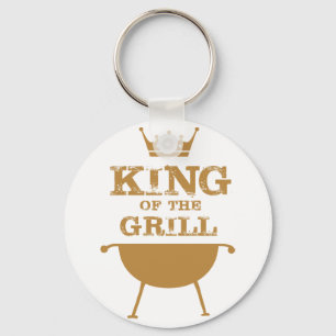 Llavero Rey Del Grill, Oro