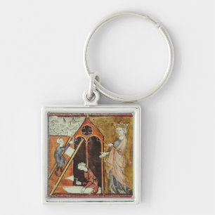 Llavero Rey Louis VI que mira la construcción de