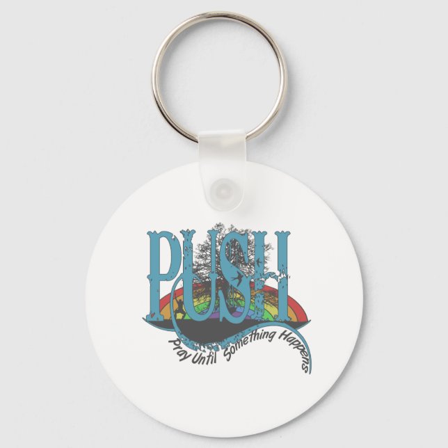 Llavero Rezar hasta que algo pase (Anverso)