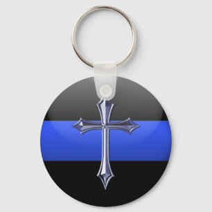 Llavero Rezo fino de Blue Line para la seguridad