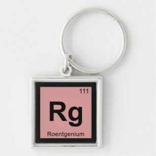 Llavero Rg - Química del Roentgenio Símbolo de la Tabla Pe