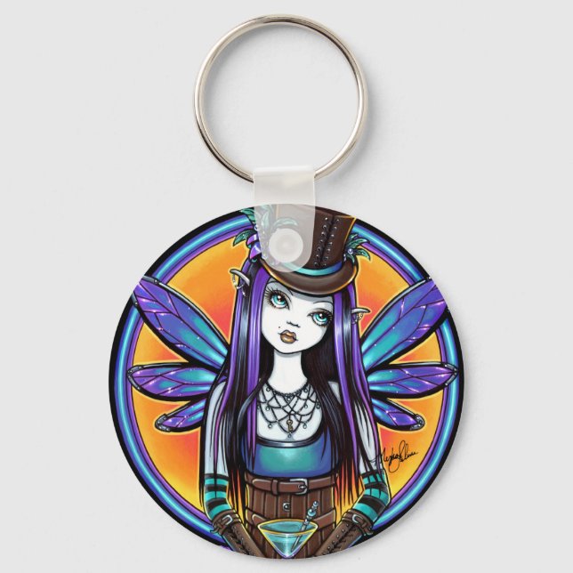 Llavero "Rhapsody" Gótico Absinthe Fairy Art Keychain (Anverso)