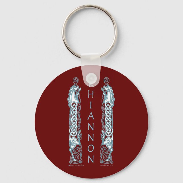 Llavero Rhiannon Celtic Horse Keychain, Borgoña (Anverso)