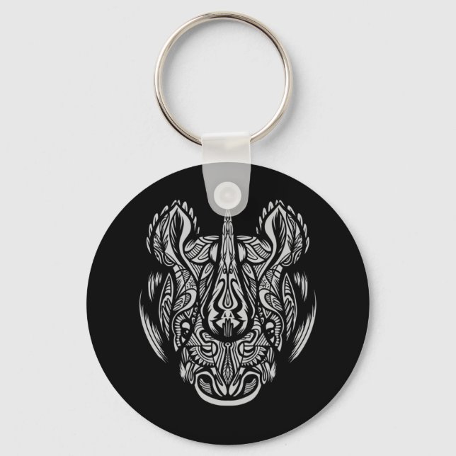 Llavero Rhino Face Diseño fundamental (Anverso)