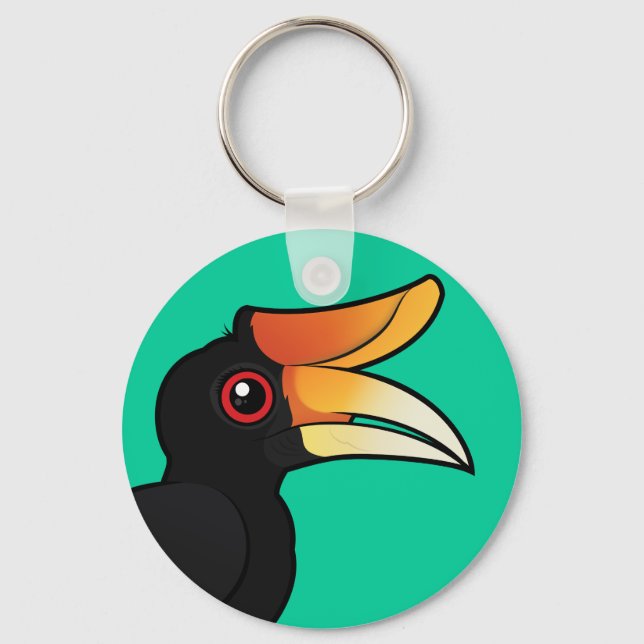 Llavero Rhinoceros Hornbill (Anverso)