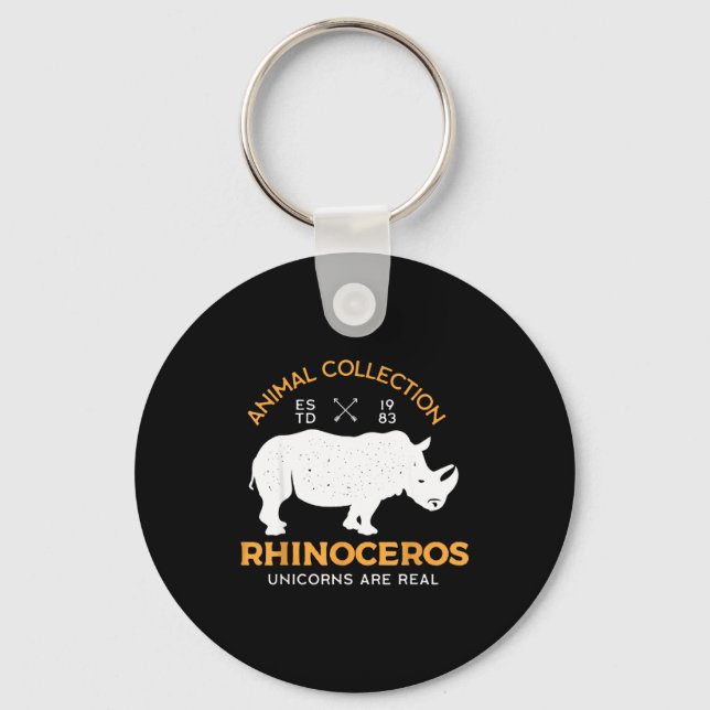 Llavero Rhinoceros Unicorns Are Real Funny Animal  (Anverso)