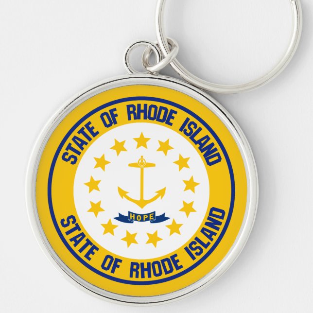 Llavero Rhode Island Round Emblem (Frente)