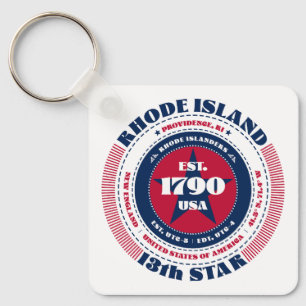 Llavero Rhode Island State Keychain