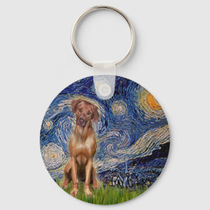 Llavero Rhodesian Ridgeback 1 - Noche estrellada