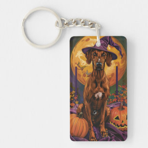 Llavero Rhodesian Ridgeback Perro Bruja de Halloween Calab