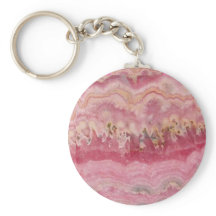 Rhodochrosite Gemstone Keychain