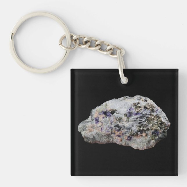 Llavero Rhodocrosita Pirita Fluorita Turmalina (Frente)