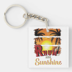 Llavero Rhum and Sunshine, cóctel de verano y ron