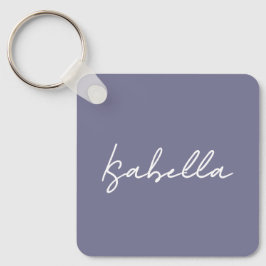 Llavero Rhythm Purple Solid Plain Color Personalizado Nomb