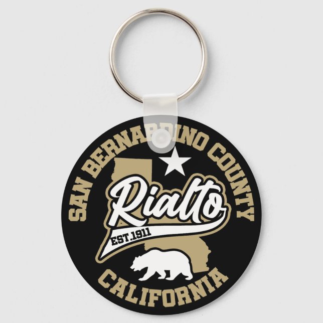 Llavero Rialto, California (Anverso)