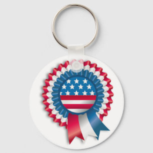 LLAVERO RIBBON BOW DE BANDERA ESTADOUNIDENSE