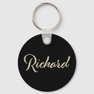 Llavero Richard Name whitegold Button Schlüsselanhänger