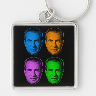 Llavero Richard Nixon en colores vivos