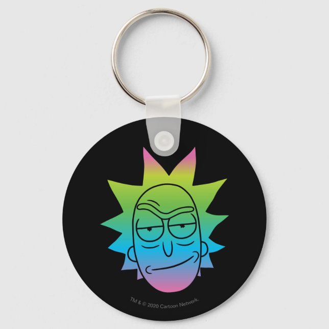 Llavero RICK AND MORTY™ | Patrón Rainbow Rick Head (Anverso)
