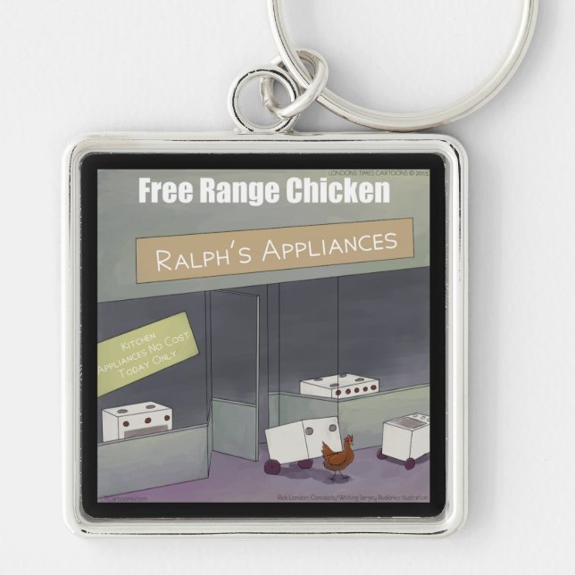 Llavero Rick London Funny Free Range Chicken (Frente)