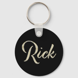 Llavero Rick Name whitegold Button Schlüsselanhänger