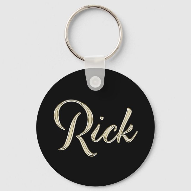 Llavero Rick Name whitegold Button Schlüsselanhänger (Anverso)