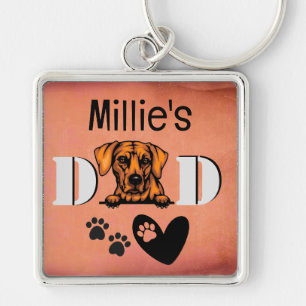 Llavero Ridgeback Rhodesiano Personalizado Peeking