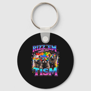 Llavero Riéalzalos con el tism mapache autista meme autism