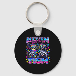 Llavero Ríelos con el meme autista del mapache tism autism