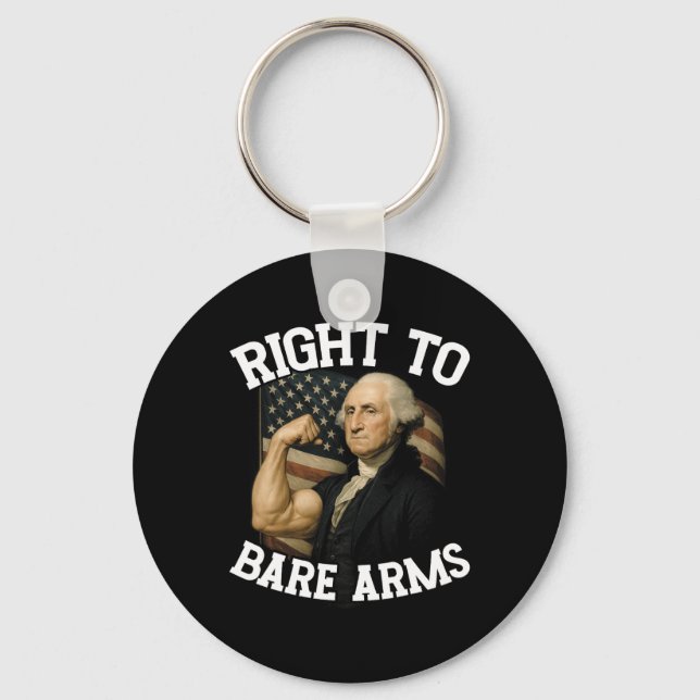 Llavero Right To Bare Arms Funny July 4th  (Anverso)