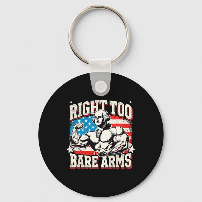 Llavero Right To Bare Arms George Washington Bodybuilder G (Anverso)