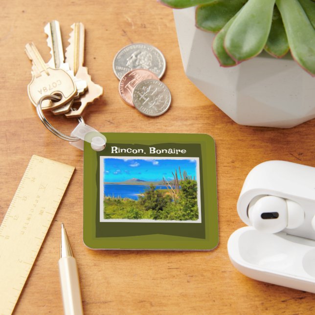 Llavero Rincón, Bonaire Watercolor (Escritorio )