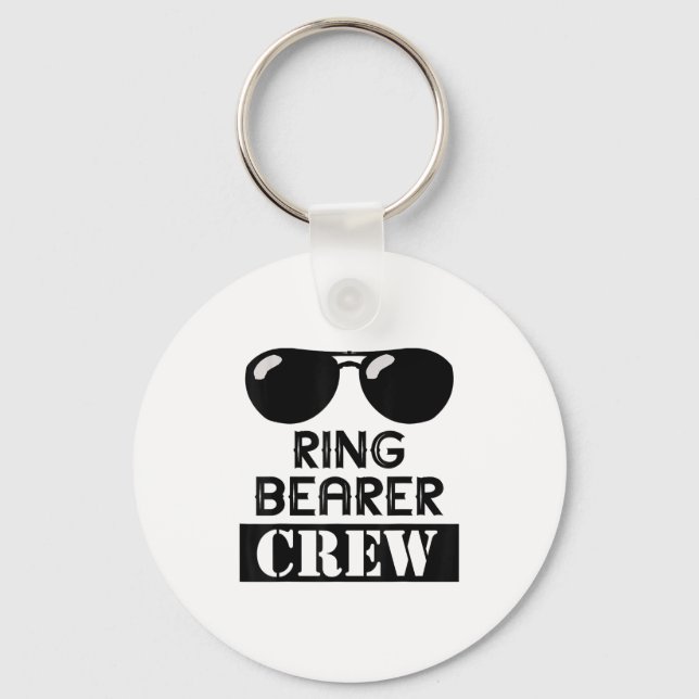 Llavero Ring Bearer Crew Ring Wedding Party Sungl Security (Anverso)