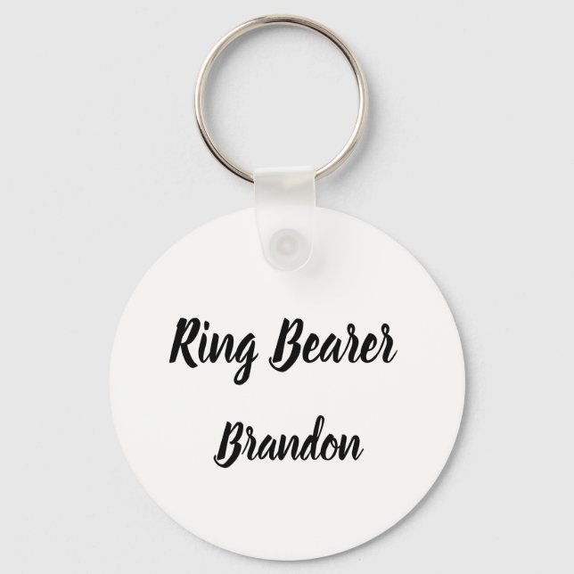 Llavero Ring Bearer Regalo Nombre personalizado Regalos Bo (Anverso)