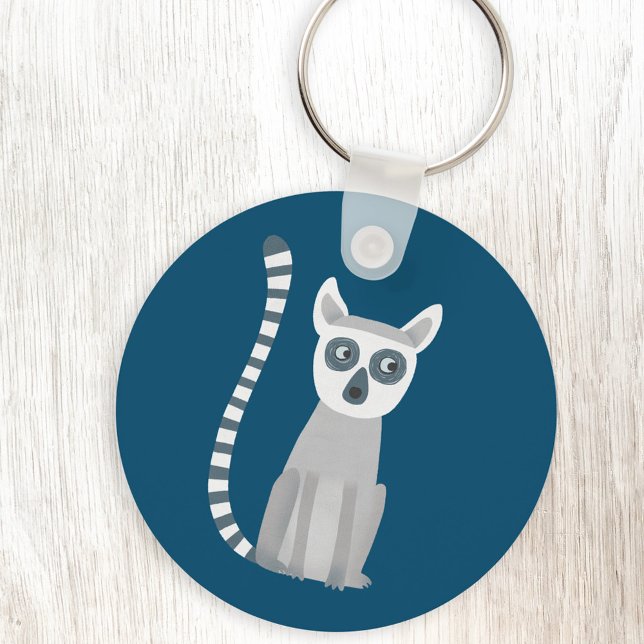 Llavero Ring Tail Lemur (Fun ring tailed lemur keychain for wildlife and animal lovers)