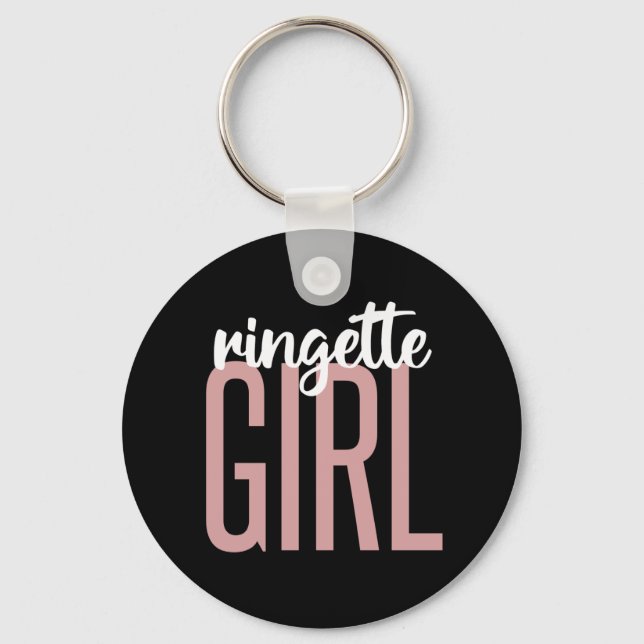 Llavero Ringette Chica | Regalos para los jugadores de Rin (Anverso)