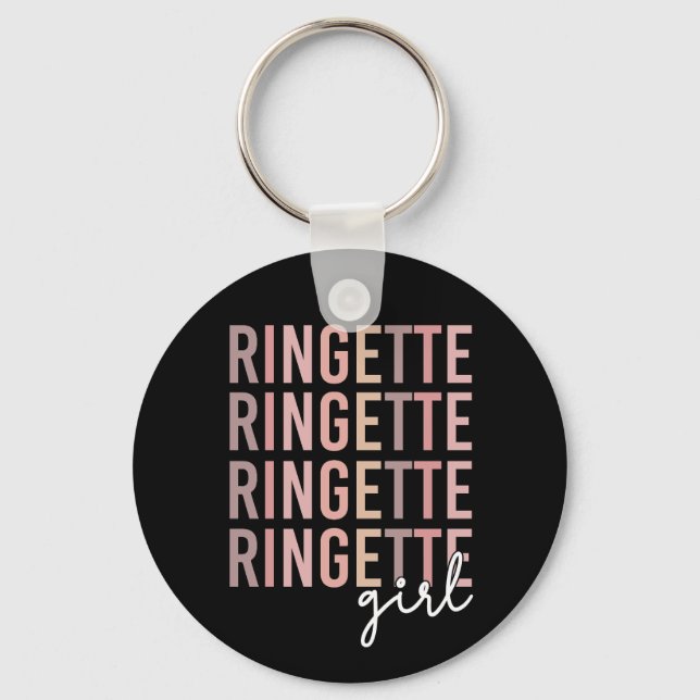 Llavero Ringette Chica | Regalos para Ringette Player (Anverso)