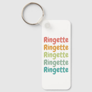 Llavero Ringette Cute Retro Ringette Player Regalos