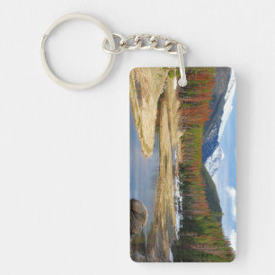 Llavero Río Colorado con montañas y minas
